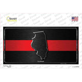 Illinois Thin Red Line Novelty Sticker Decal