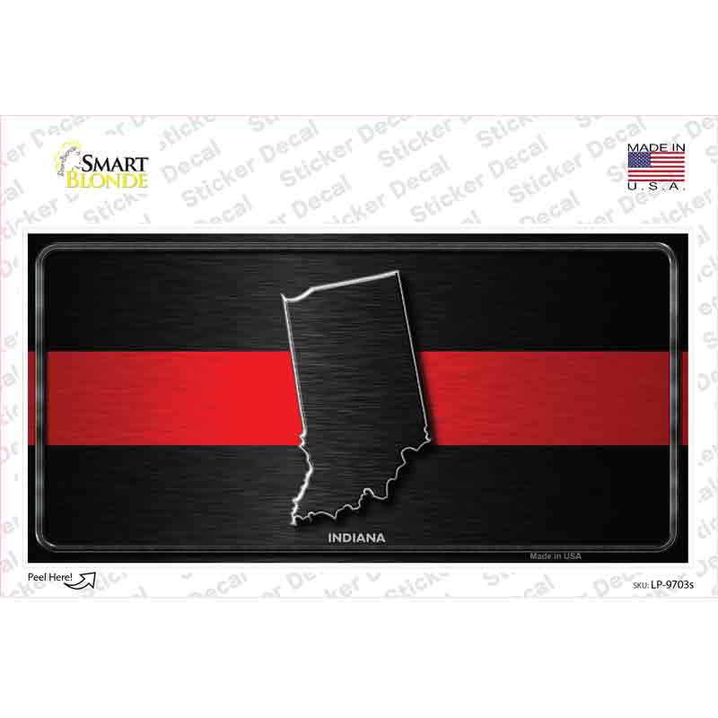 Indiana Thin Red Line Novelty Sticker Decal
