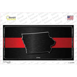 Iowa Thin Red Line Novelty Sticker Decal