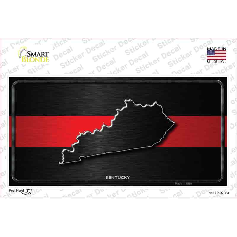 Kentucky Thin Red Line Novelty Sticker Decal
