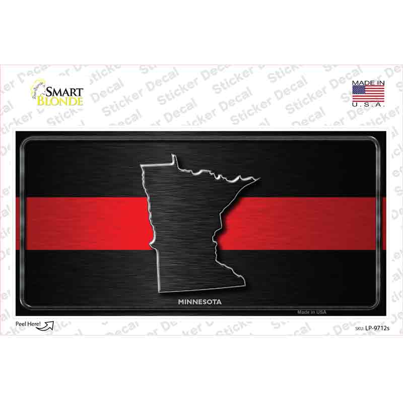 Minnesota Thin Red Line Novelty Sticker Decal