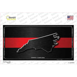 North Carolina Thin Red Line Novelty Sticker Decal