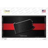 Pennsylvania Thin Red Line Novelty Sticker Decal