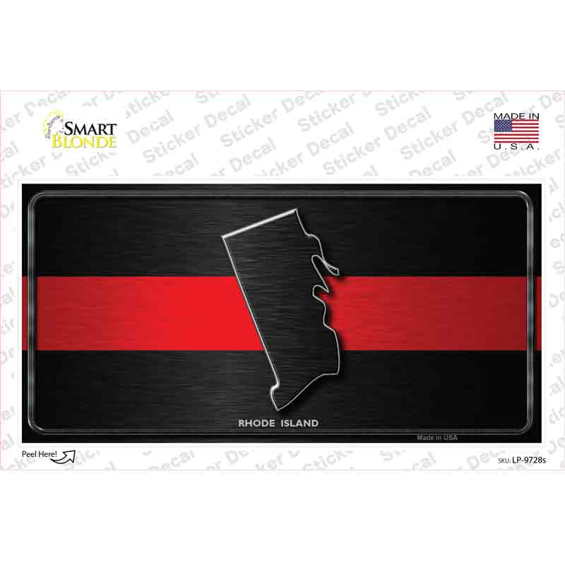 Rhode Island Thin Red Line Novelty Sticker Decal