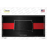 South Dakota Thin Red Line Novelty Sticker Decal