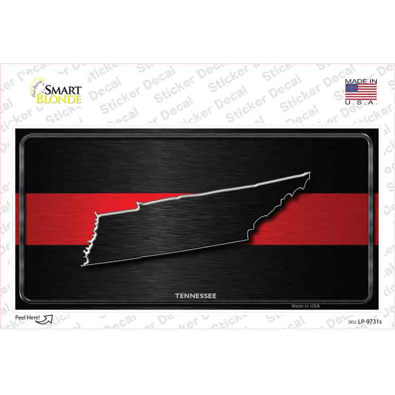 Tennessee Thin Red Line Novelty Sticker Decal