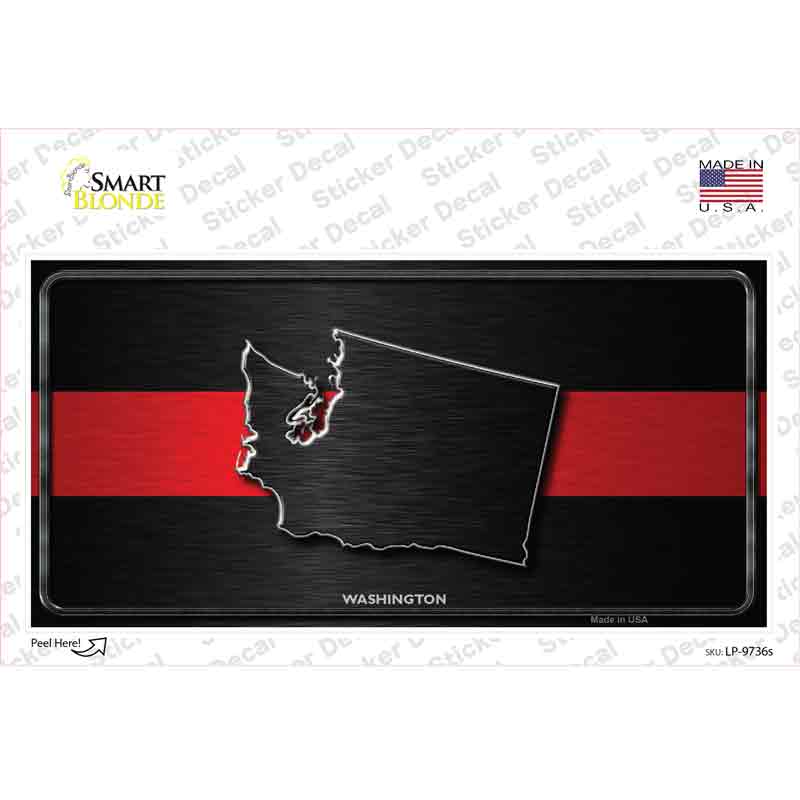 Washington Thin Red Line Novelty Sticker Decal