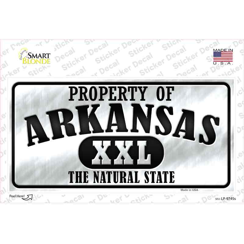 Property Of Arkansas Novelty Sticker Decal