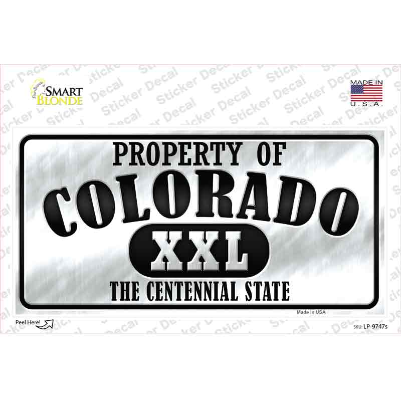 Property Of Colorado Novelty Sticker Decal
