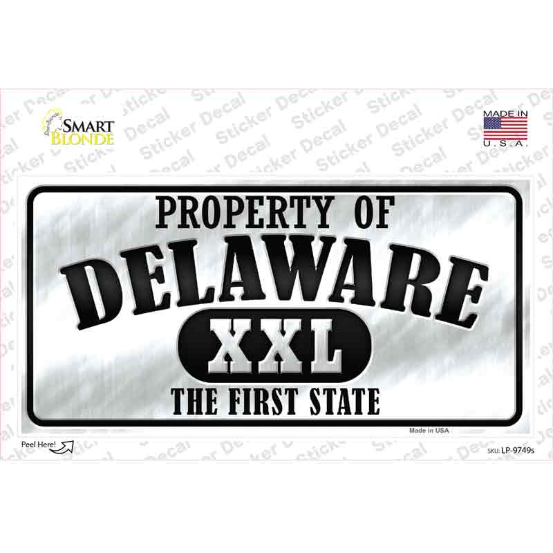 Property Of Delaware Novelty Sticker Decal
