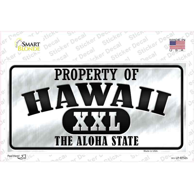 Property Of Hawaii Novelty Sticker Decal