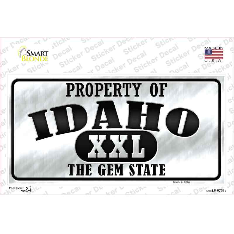 Property Of Idaho Novelty Sticker Decal
