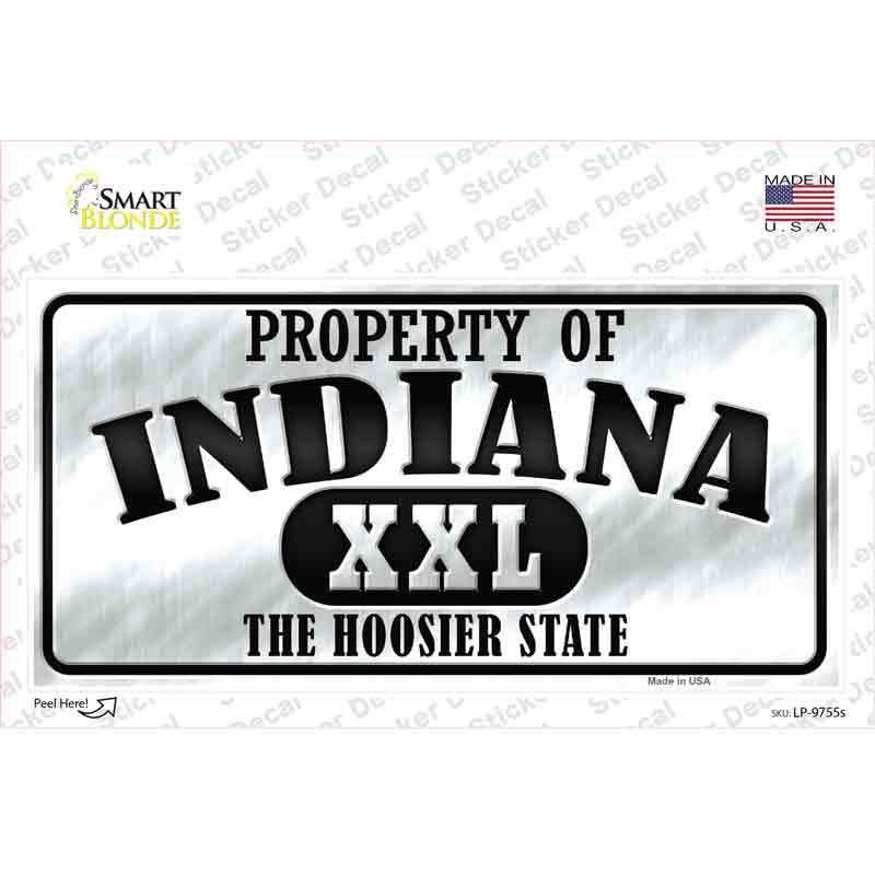 Property Of Indiana Novelty Sticker Decal
