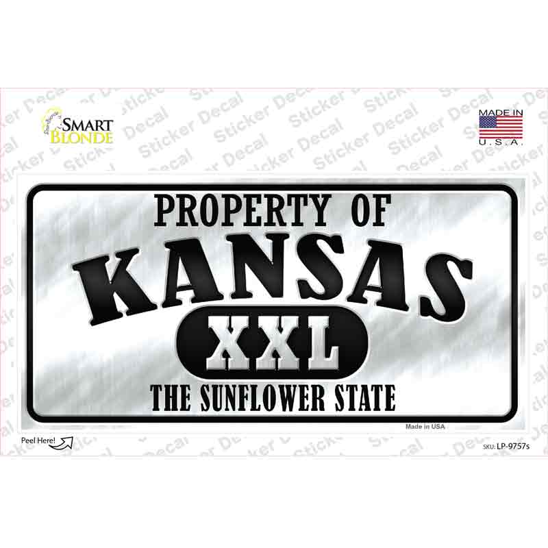 Property Of Kansas Novelty Sticker Decal