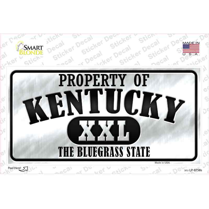 Property Of Kentucky Novelty Sticker Decal