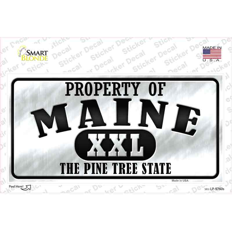 Property Of Maine Novelty Sticker Decal
