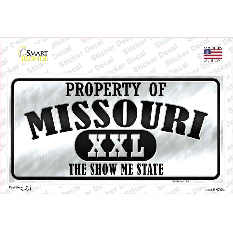Property Of Missouri Novelty Sticker Decal