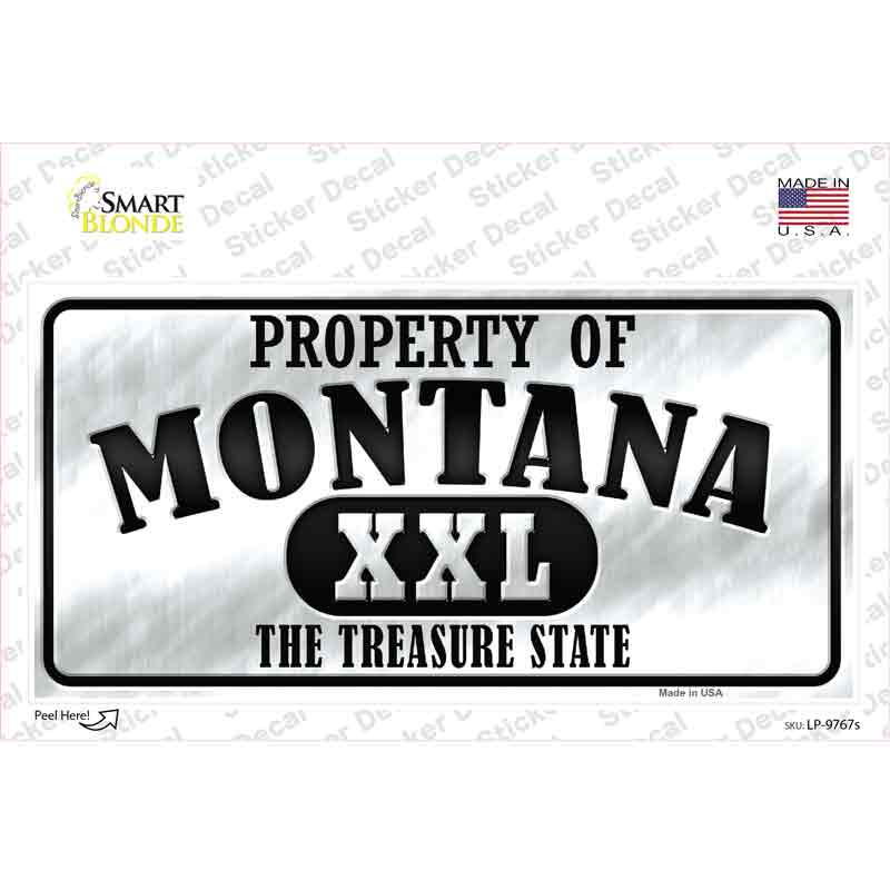 Property Of Montana Novelty Sticker Decal