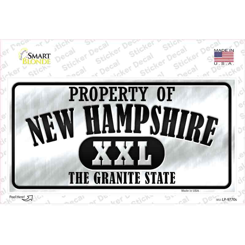 Property Of New Hampshire Novelty Sticker Decal
