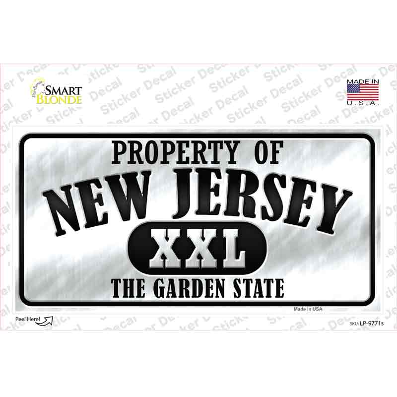 Property Of New Jersey Novelty Sticker Decal