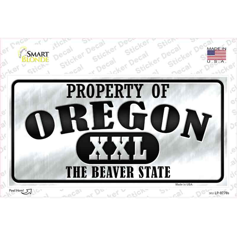 Property Of Oregon Novelty Sticker Decal