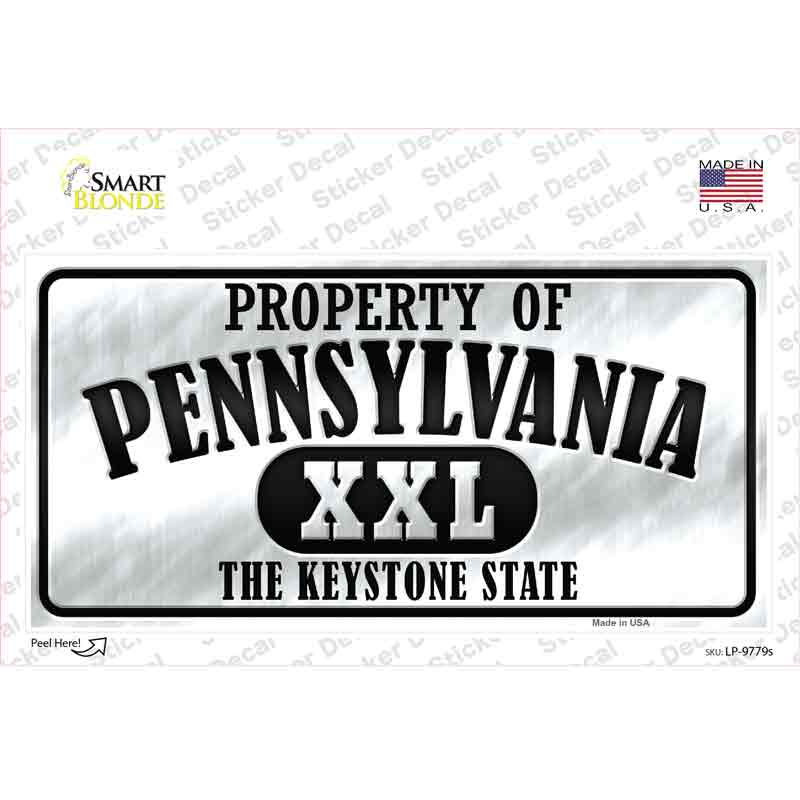 Property Of Pennsylvania Novelty Sticker Decal