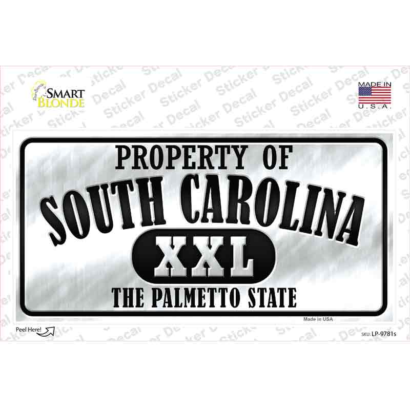 Property Of South Carolina Novelty Sticker Decal