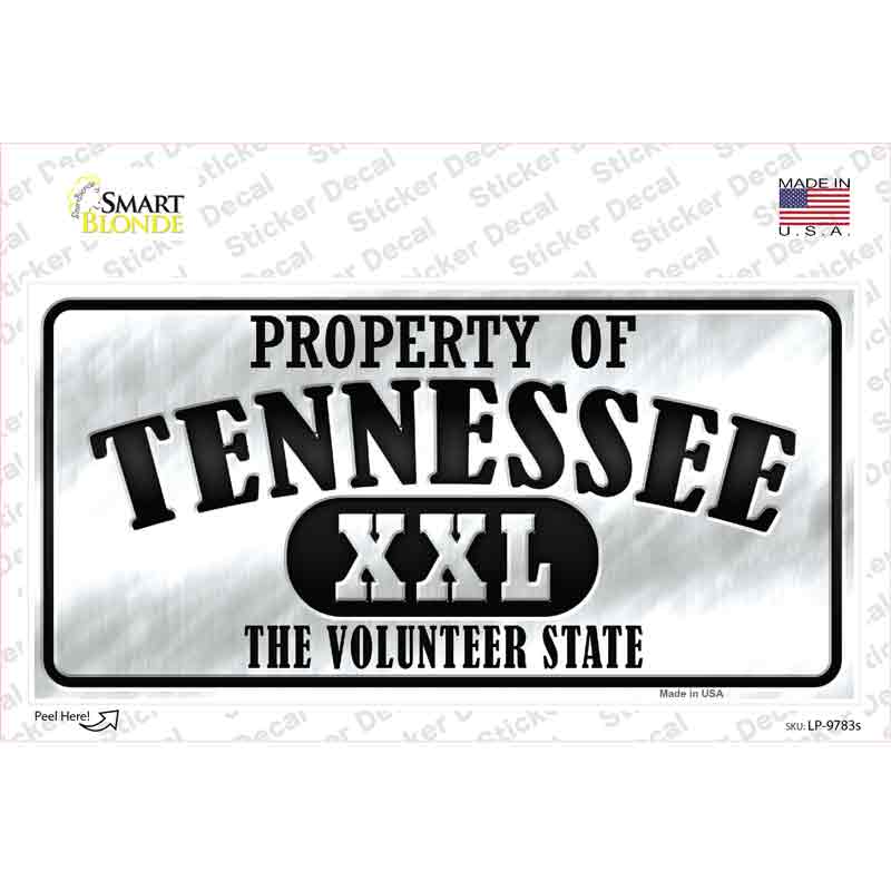 Property Of Tennessee Novelty Sticker Decal