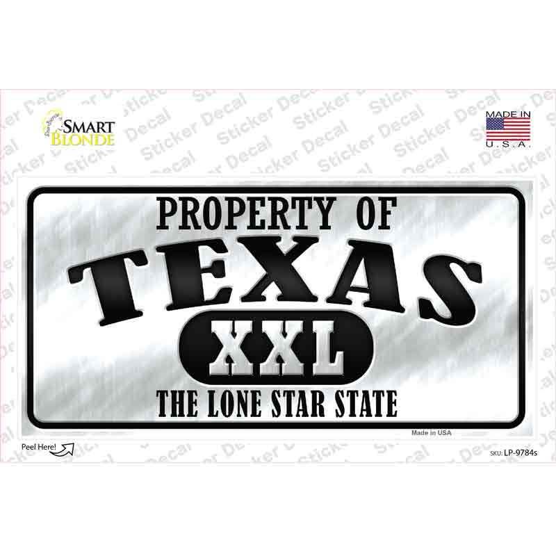 Property Of Texas Novelty Sticker Decal