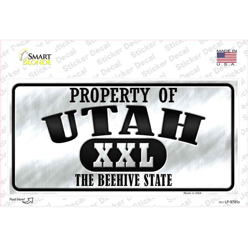 Property Of Utah Novelty Sticker Decal