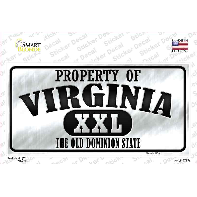 Property Of Virginia Novelty Sticker Decal
