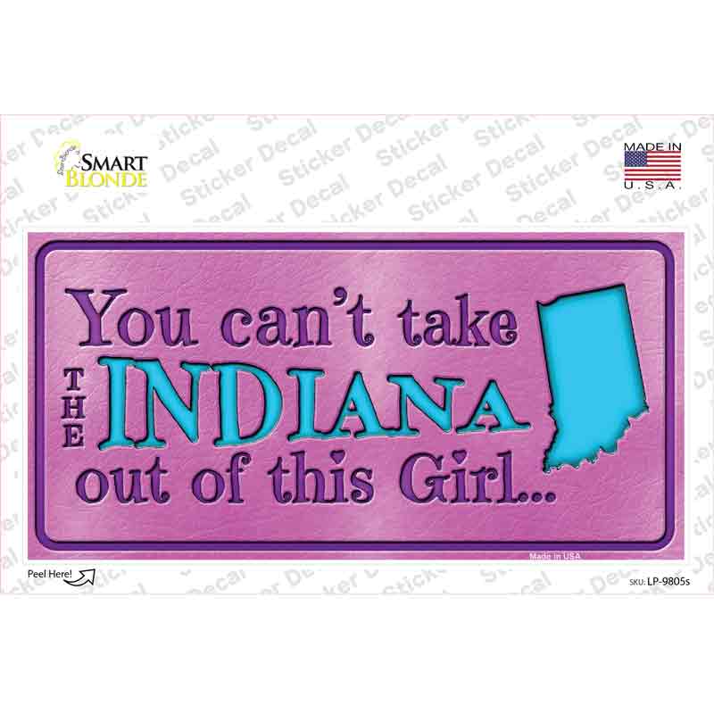 Indiana Outta This Girl Novelty Sticker Decal