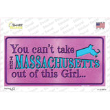 Massachusetts Outta This Girl Novelty Sticker Decal