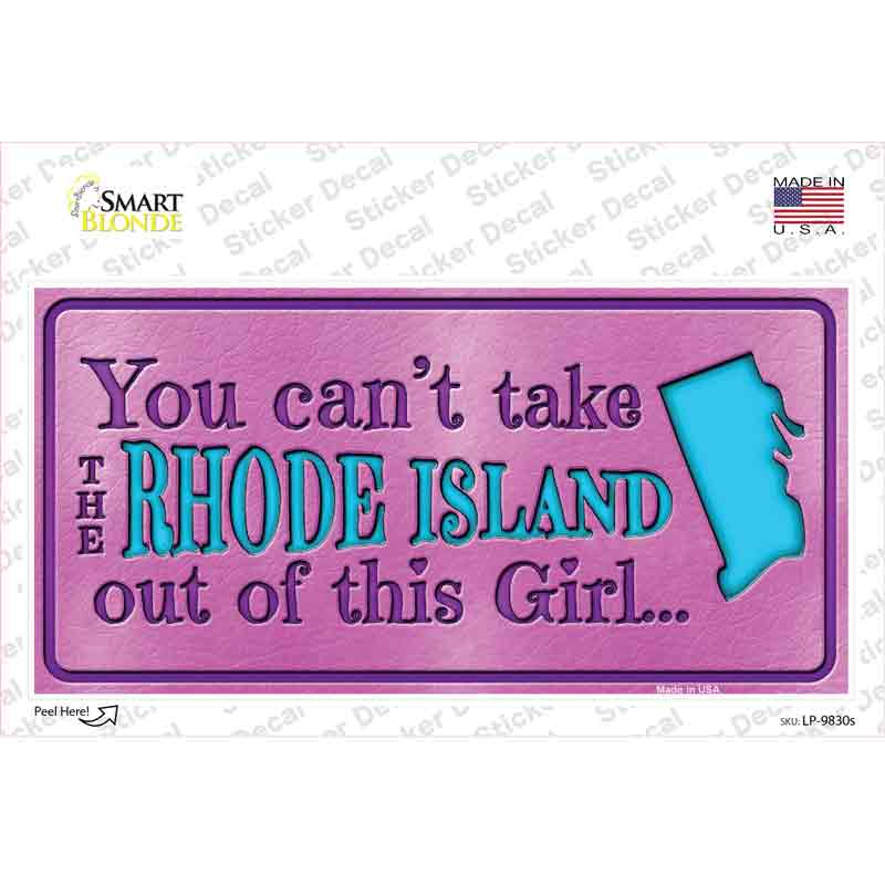 Rhode Island Outta This Girl Novelty Sticker Decal