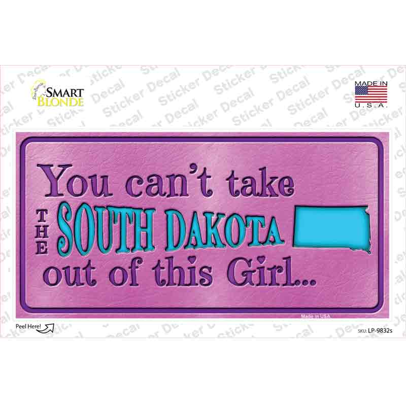 South Dakota Outta This Girl Novelty Sticker Decal