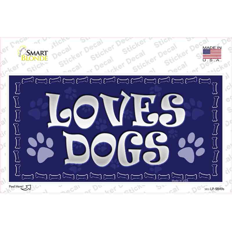 Loves Dogs Novelty Sticker Decal