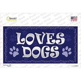 Loves Dogs Novelty Sticker Decal