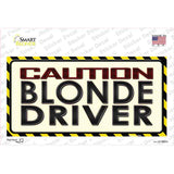 Caution Blonde Driver Novelty Sticker Decal