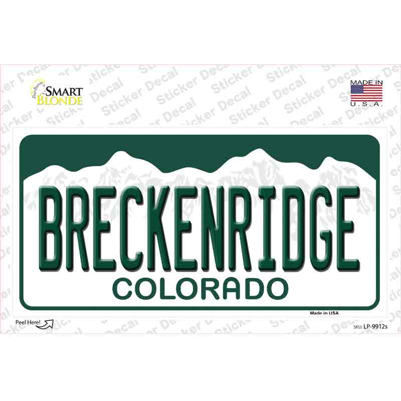 Breckenridge Colorado Novelty Sticker Decal