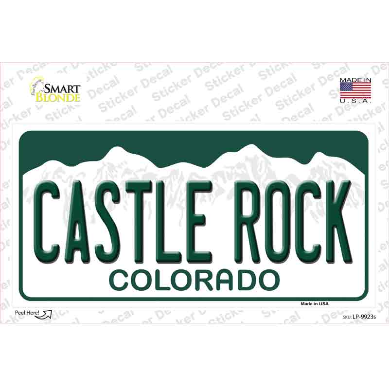 Castle Rock Colorado Novelty Sticker Decal