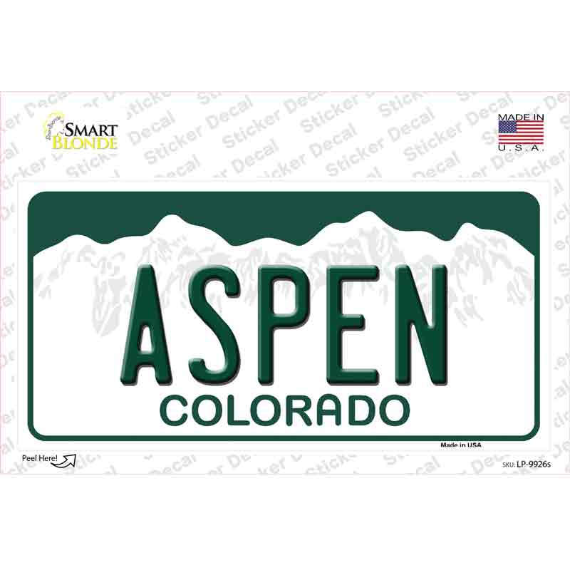 Aspen Colorado Novelty Sticker Decal