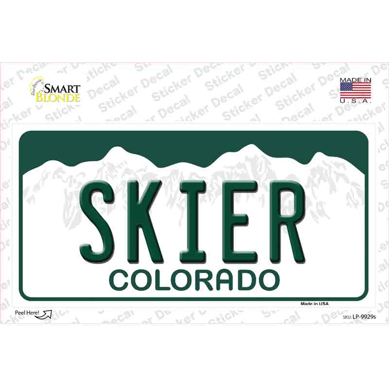 Skier Colorado Novelty Sticker Decal