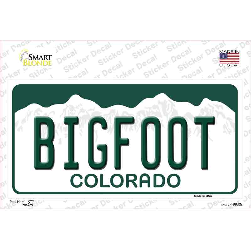 Bigfoot Colorado Background Novelty Sticker Decal