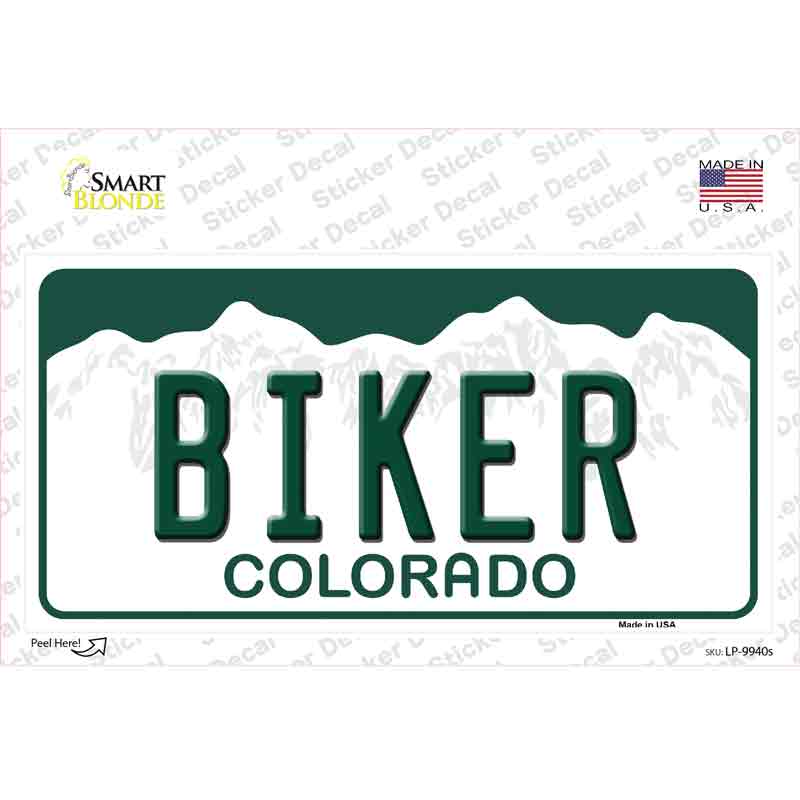 Biker Colorado Novelty Sticker Decal