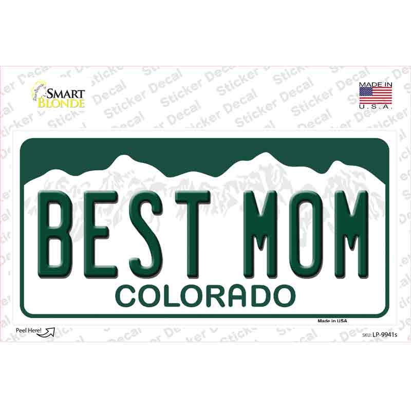Best Mom Colorado Novelty Sticker Decal