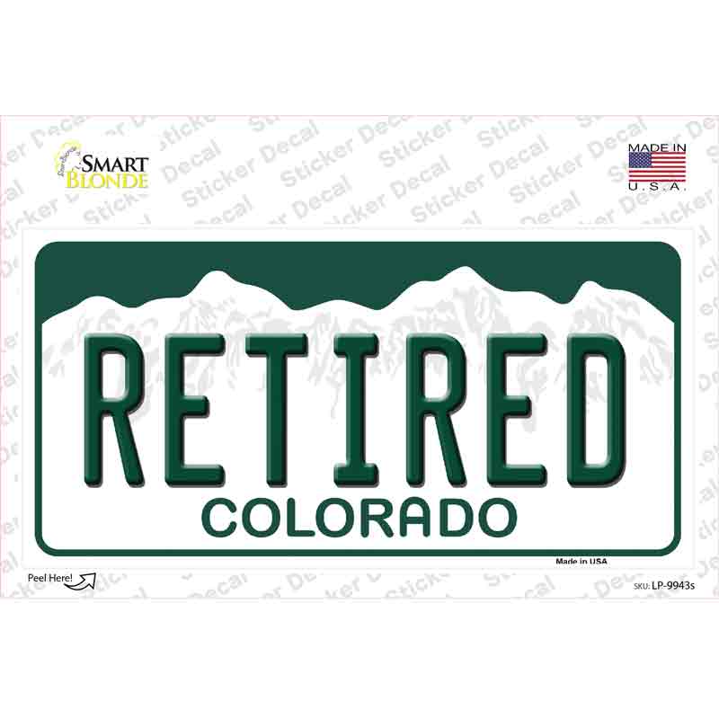 Retired Colorado Novelty Sticker Decal
