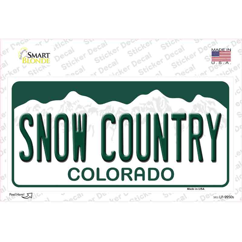 Snow Country Colorado Novelty Sticker Decal