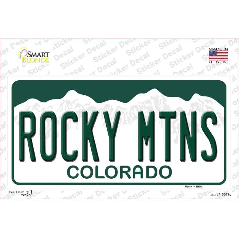Rocky Mountains Colorado Novelty Sticker Decal
