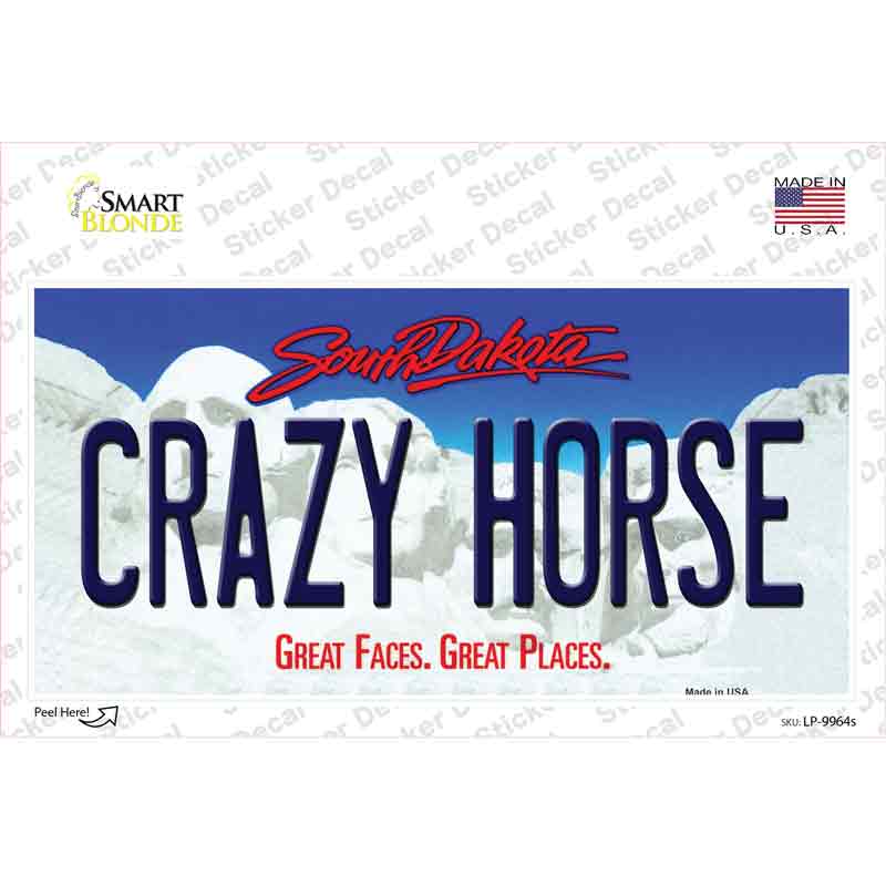 Crazy Horse South Dakota Novelty Sticker Decal