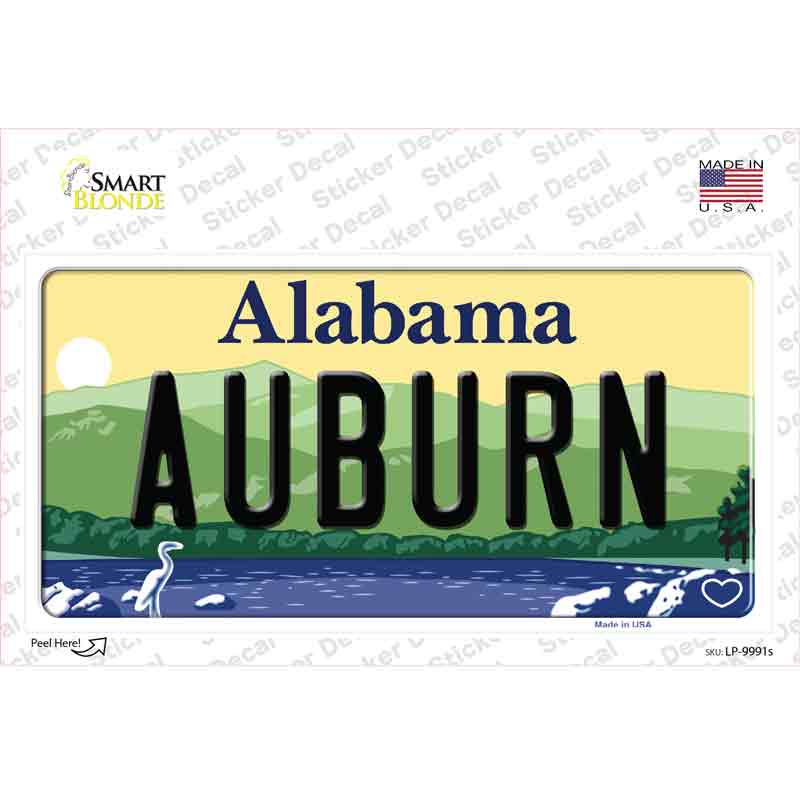 Auburn Alabama Novelty Sticker Decal